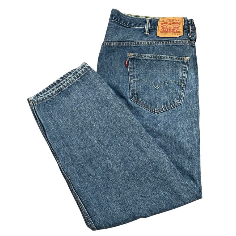 Levi's 550 men’s Relaxed Fit jeans 42Wx30L  blue denim baggy